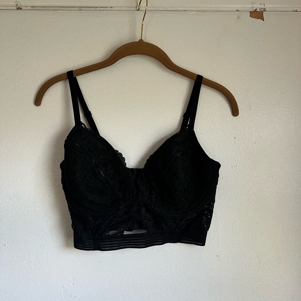 Victoria's Secret Sexy Lace Corset Top Demi Black US 32DD